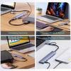 USB C Hub USB Hub 3.0,  Aluminum 7 In 1 USB Extender, USB Splitter with 1 X USB 3.0, 4 X USB 2.0 and 2 X USB C Ports for  PC/Laptop