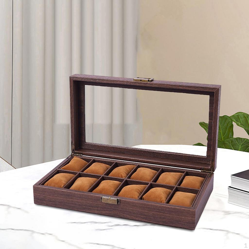 Box, Box ,Glass Window Lockable Cushion Dustproof Display Er, Travel Case Organizer Men