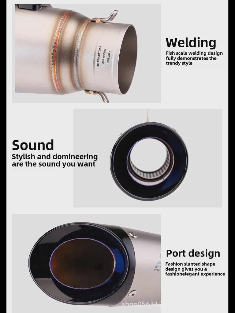 Ninja Z250/300/400 MT0709 R25/R3/R6 Street SC 2/3-Layer Motorcycle Exhaust Pipe