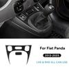 Real Soft Carbon Fiber Sticker For Fiat Panda 169 319 2013-2020 2021 2022 2023 2024 2025 LHD RHD Car Gear Shift Interior Panel