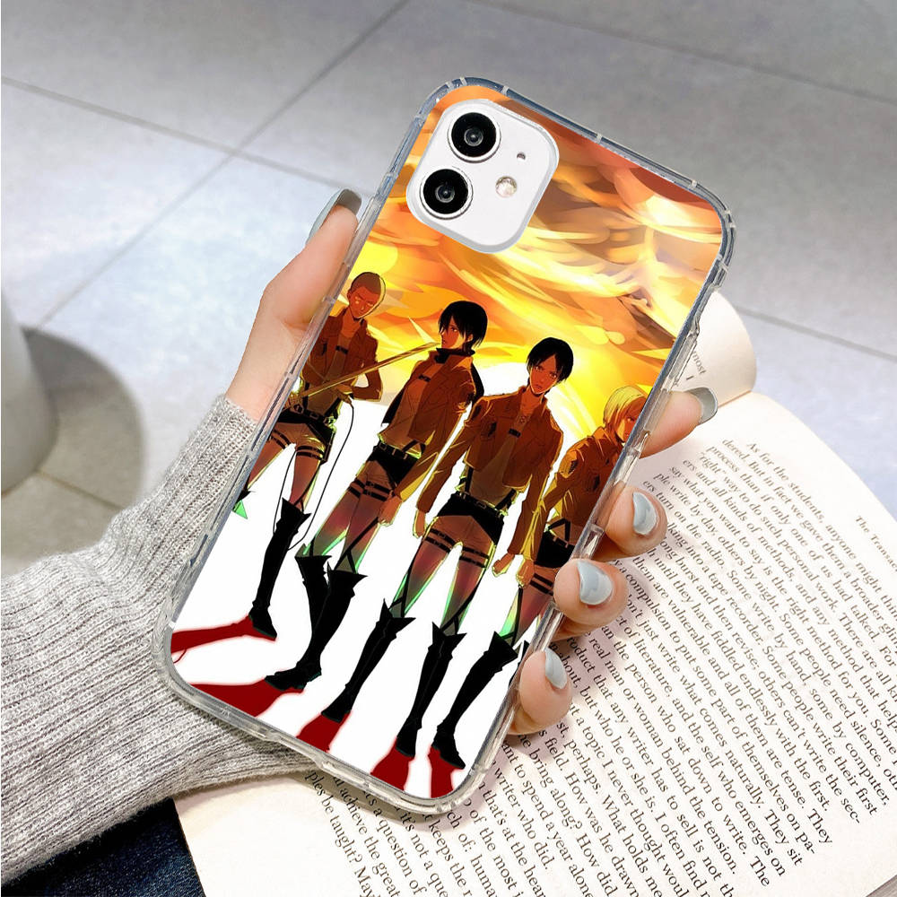 Чехол для Samsung A04 A14 A23 A34 A54 M23 M33 M52 M53 Realme 10 9 C30S C35 C55 VIVO Y02S Y21 Y51 X80 Pro Прозрачный чехол WI54 Аниме Атака титанов