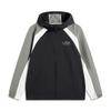 Li Ning Sports Lifestyle Series High Street American Vintage Casual Minimalist Color Block Hooded Windbreaker Men Outerwear Black AFDV431-6