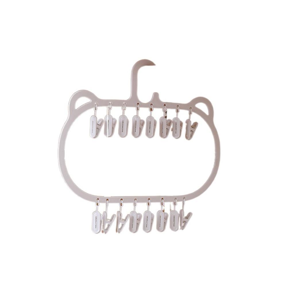 Removable Multi-Clips Drying Hanger Plastic Hanging Drying Rack Socks Drying Hanger  Underwear