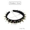 Панк Готический Ободок Заклепки Резинки для Волос Модный Головной Убор Косплей