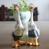 Садовая статуэтка утки Коллекционная фигурка животного из смолы для украшения патио, ландшафта, наружные садовые аксессуары