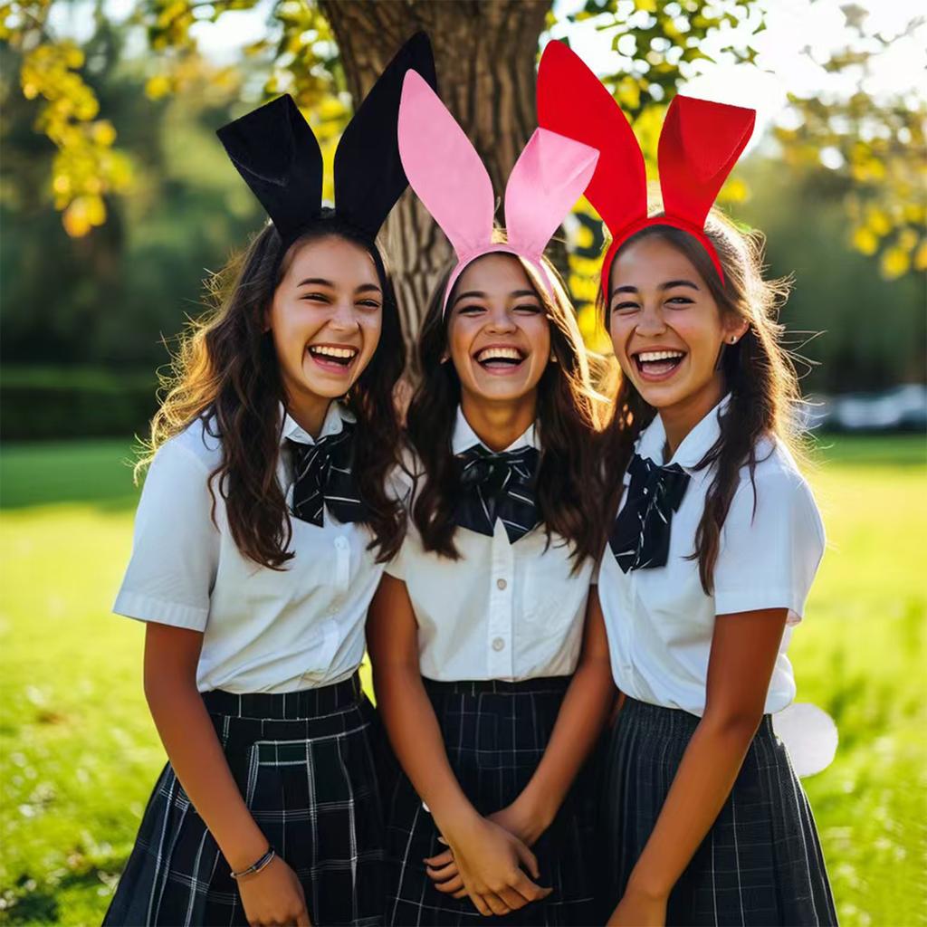 Rabbits Ears Hairband Photo Props Easter Hair Hoop Headband Party Headpiece Fun Headbands for Music Festival