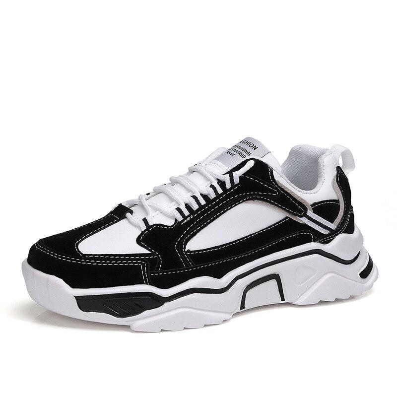 Men's Casual Shoes Running Shoes Shock-resistant Tennis Shoes Waterproof Platform Design Artificial Leather Men Sneakers