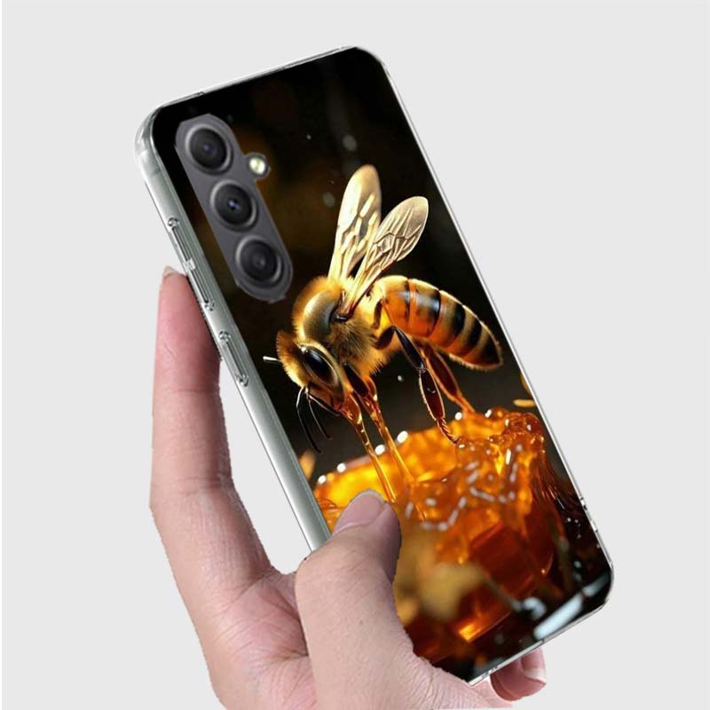 Bees and Honey in the Honeycomb Phone Case for Samsung A16 A26 A36 A56 A17 A37 A57 A07 A06 A02S A03 A04S A05S Galaxy Note 20 10