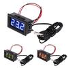 Digital 12V LED Temperature Monitoring Thermometer Meter W/ Temp Probe
