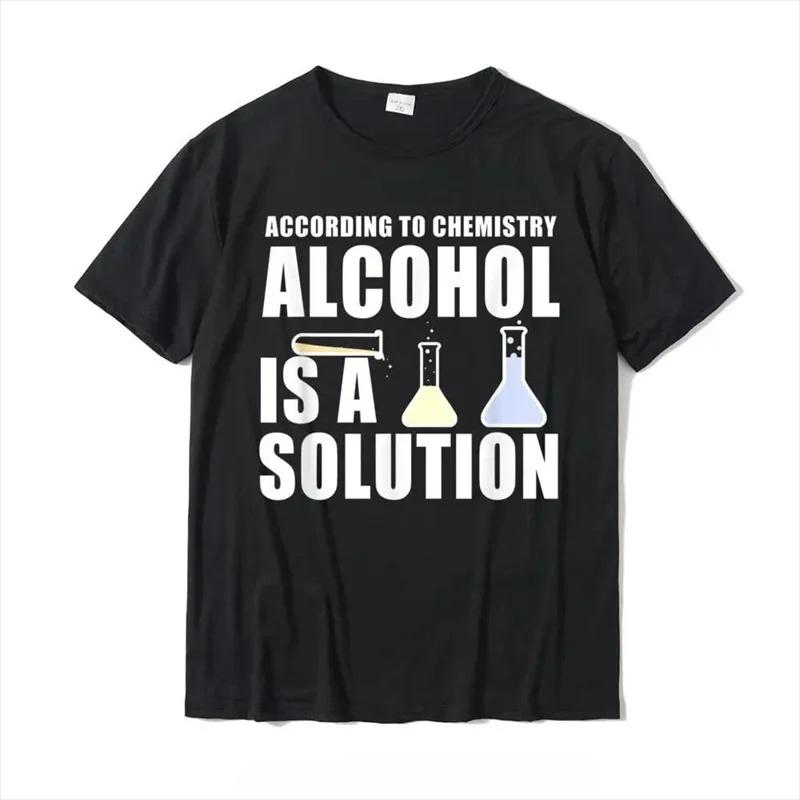 Fun Chemistry Geek Science Alcohol Solution Tshirt Top Womens Casual Tshirt Printed Fashion Streetwear Graphic Tshirts Y2K Top