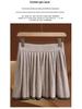 Color-Blocked Pleated Wool Knit Skirt - Elastic Waist, Korean Style, Autumn/Winter Casual Mini Skirt for Women