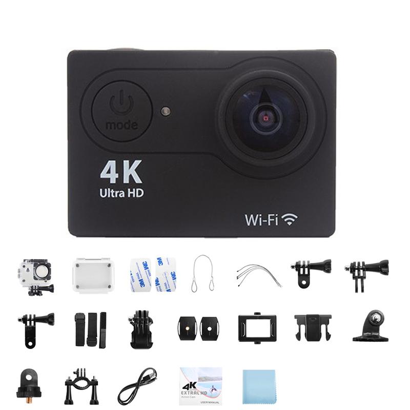 Ultra HD 4K Action Camera 30fps/170D Underwater Waterproof Helmet Video Recording Cameras Remote WiFi Outdoors Mini Sport Camera