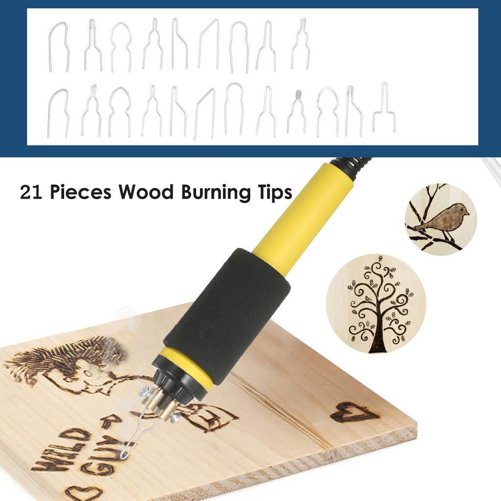 60W 220V 55-Piece Woodburner Pyrography Wood Leather Burning Tool Kit Adjustable Temperature 32 Fahrenheit  To