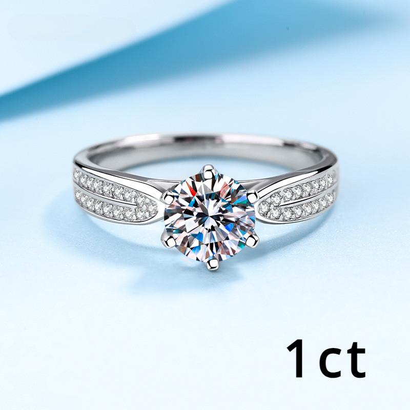 Пройден тест на бриллианты, настоящий цвет D, муассанит, звезда, королева, S925, серебряное кольцо с платиновым покрытием, PT950, высокое ювелирное искусство для дня рождения