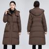 2025 новая хлопковая куртка женская средней длины зимняя куртка с утолщенной талией и капюшоном хлопковая куртка женская корейская версия куртки