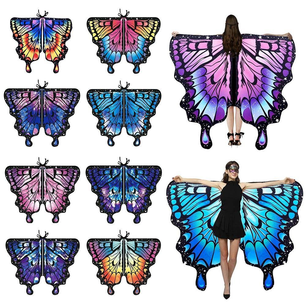 Fairy Festival Rave Dress Party Favor Cloak Butterfly Scarf Butterfly Wings Shawl Butterfly Costume