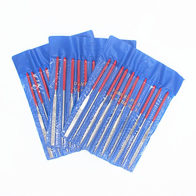 Набор гальванизированных алмазных надфилей в ассортименте, 140x3мм