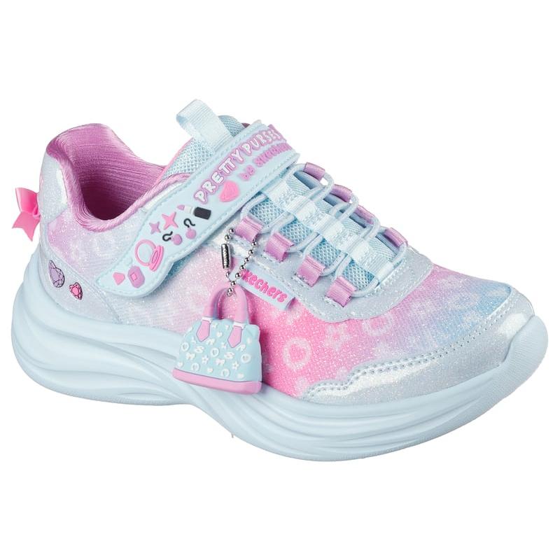 Skechers Детские простые модные стильные низкие тренировочные кроссовки Детские кеды Синие 302199L-AQMT