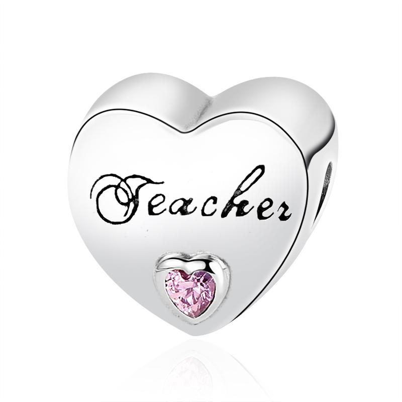 Новые медные шармы Сердце Люблю тебя навсегда Мама Тетя Бусины Подходят для оригинального браслета DIY Подарок Женщинам