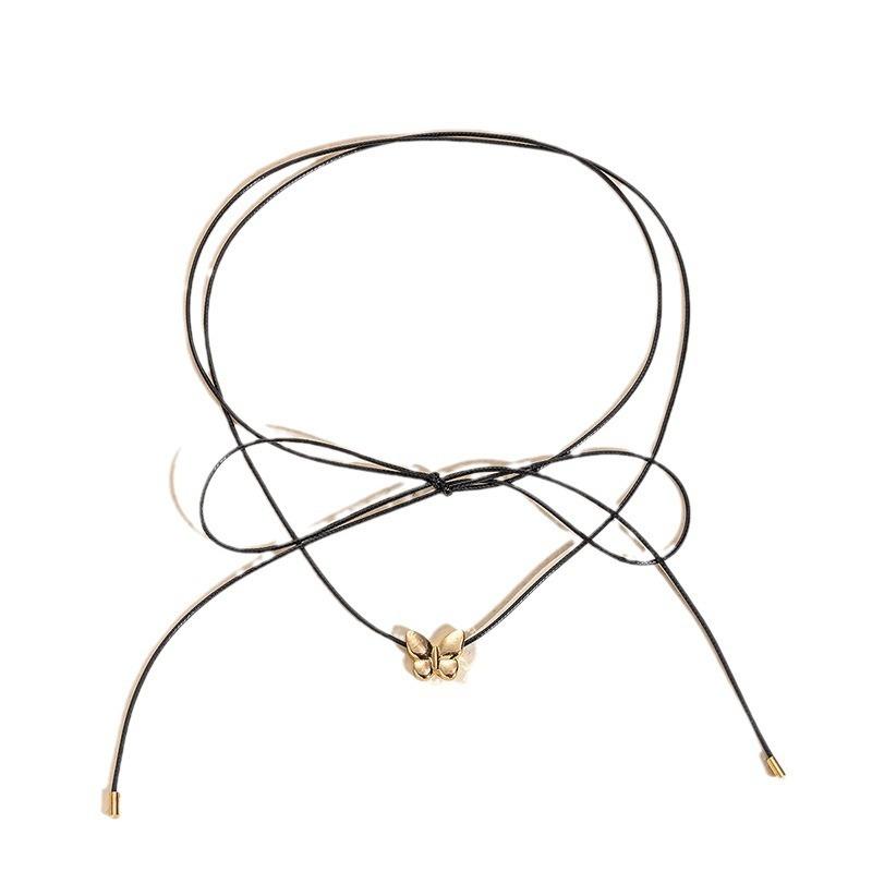 Jewelry Personalized Rope Chain Love Pendant Niche Star Butterfly Necklace Diamond Cross Necklace Women