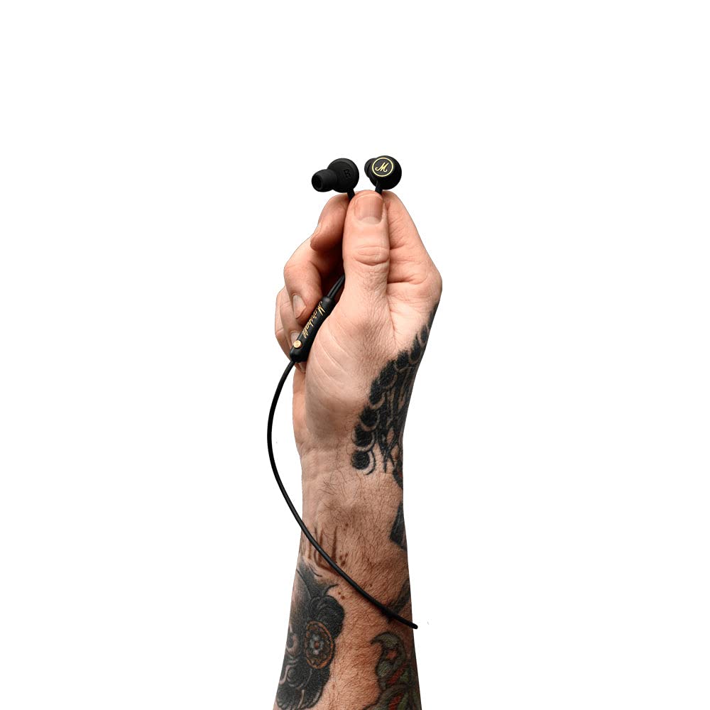 Внутриканальные наушники Marshall, Mode EQ, Черный и латунный, с регулировкой качества звука и поддержкой вызовов [Официальный японский продукт]