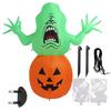 Halloween Inflatable Green Monster with LED Light 5FT IP44 Waterproof Halloween Blow Up Pumpkin