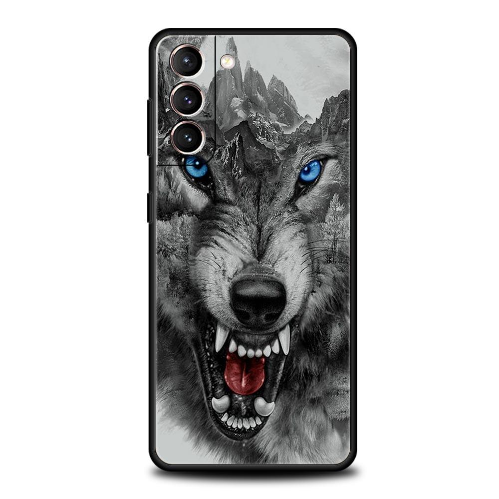 Чехол с изображением животного волка для Samsung Galaxy S22 Ultra S20 S21 FE 5G S10 S9 Plus S10E S8 Note 10 Lite 20, мягкий силиконовый черный чехол