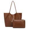 2025 new retro simple tote bag versatile shoulder handbag large capacity commuter mother and child bag