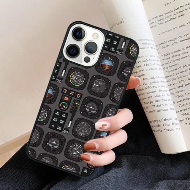 Aviation Airplane Instrument Phone Case Cover For iPhone 17 Air 16 15 14 plus 11 12 13 pro max coque Shell Fundas