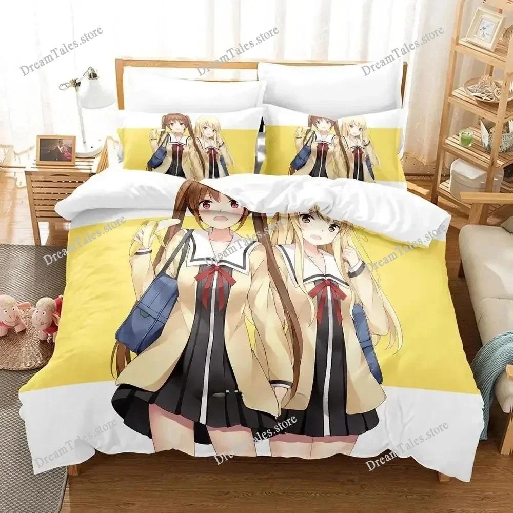 Постельное белье Aho Girl Односпальное Двуспальное Полный Размер Queen King Размер Комплект Постельного Белья Взрослый Детская Спальня Пододеяльник Наборы 3D Печать Аниме Простыня