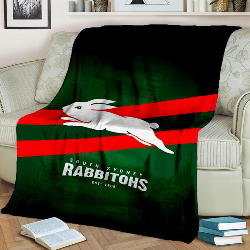 Nrl Rabbit Logo Design Blanket Suitable for Sofas, Beds, Offices, And Camping - Perfect Gift for Halloween Christmas