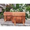 Leather Motorcycle Side Pouch 2 Panniers Saddle Genuine Vintage Bags Saddlebag