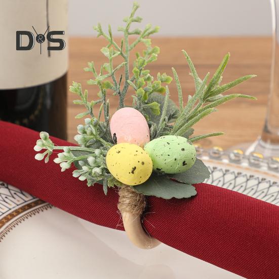 Кольцо для салфеток в виде пасхального кролика, держатель для салфеток в весеннем стиле, пряжка для салфеток в виде кроличьих ушей, украшения стола для званого ужина, банкета, мероприятий