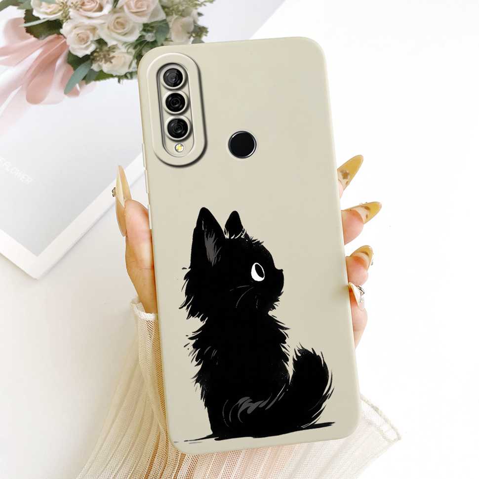 Cute Cartoon Cover For Huawei P30 lite Case 6.15" P30lite Soft Silicone Phone Case For Huawei Nova 4e Nova4e Matte Back Cover