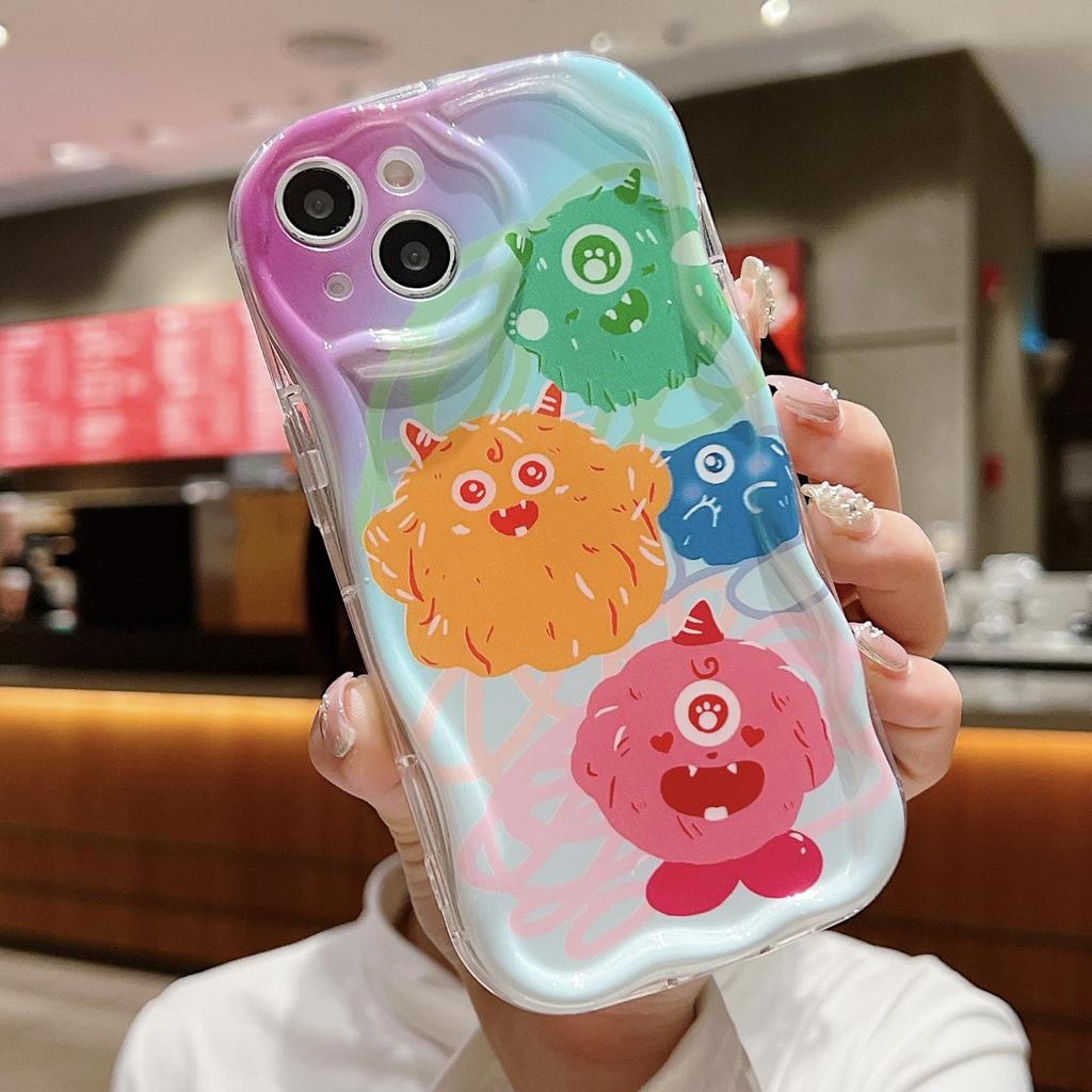 Cute Silicone Case for Xiaomi Redmi Note 12 11 10 Pro Vivo V23E V27 V25 Oppo A78 A58 A38 Infinix Hot 30i 40i Funda Ghost Monster Cover Soft TPU Bumper