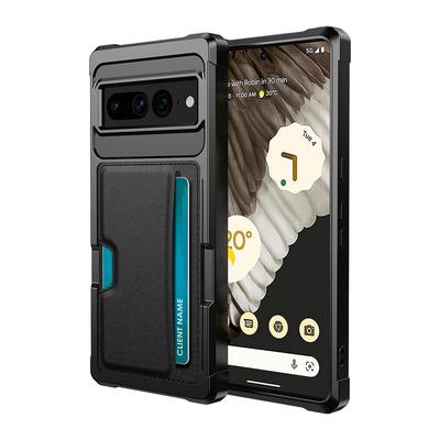 Для Google Pixel 9 8 7 Pro XL 7A 8A Чехол Роскошная искусственная кожа Встроенный держатель для карт Ударопрочная задняя крышка
