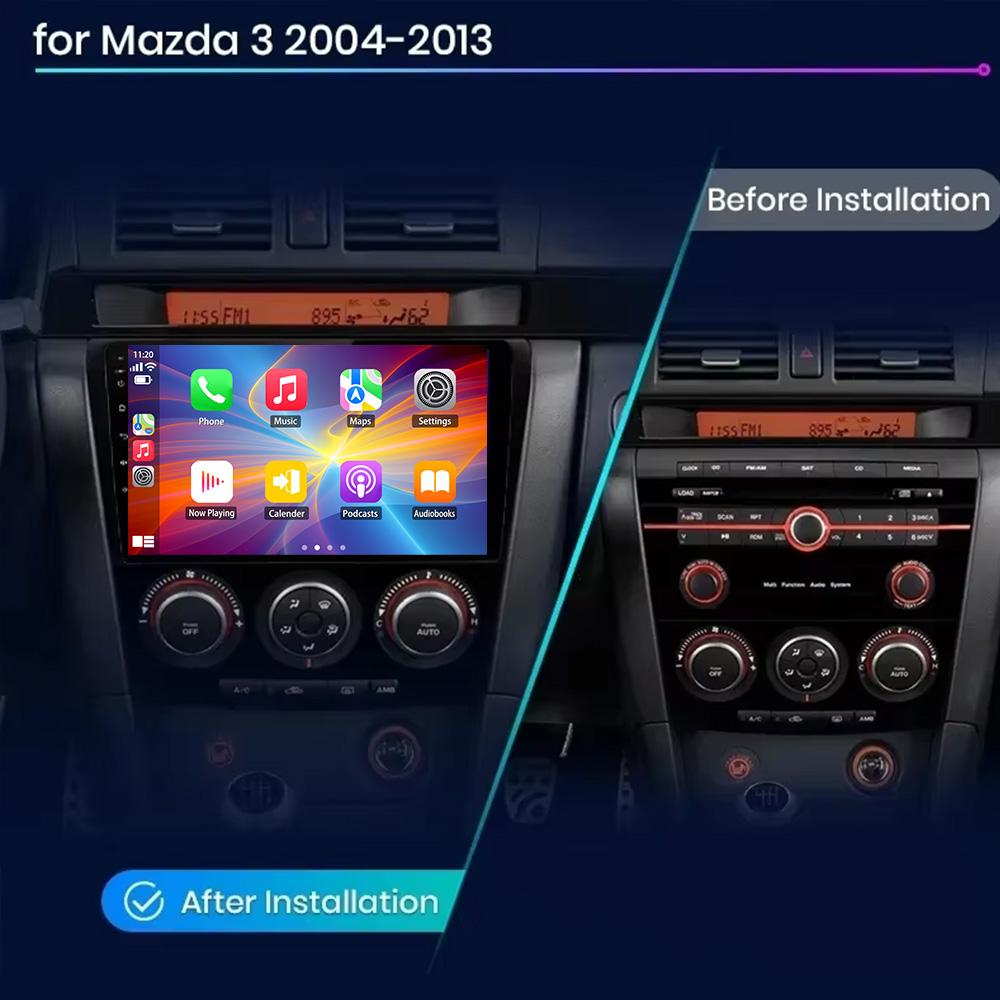 Android 13 для Mazda 3 I для Mazda3 BK 2003 - 2009 Автомобильный Радио Мультимедиа Видео Плеер Навигация 2din