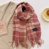100 Color Autumn Winter Classic Plaid Scarf Women Cashmere Tassels Scarves Thickened Warm Shawl Windproof Pashmina Neckerchief
