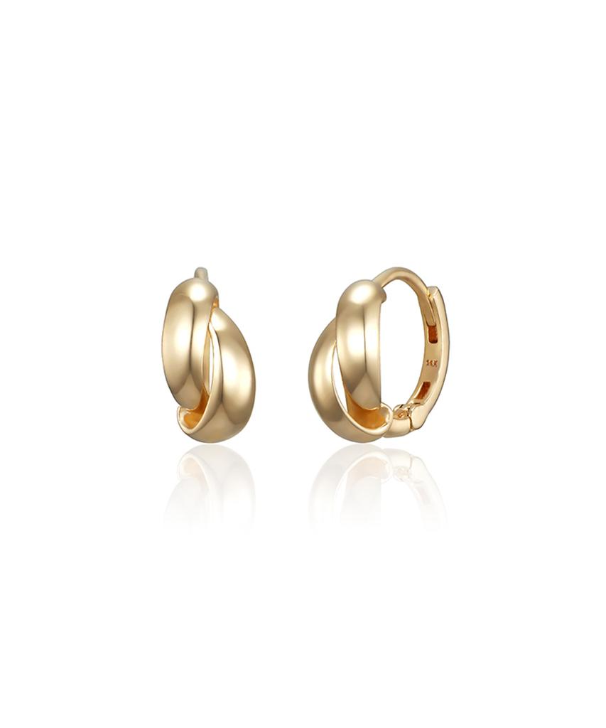 Akarki 14K Snug One-Touch Ring Earrings