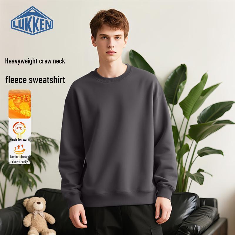 LUKKEN Men's Fleece-Lined Round Neck Sweatshirt