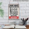 2D Flat Decorative Plaque and Ornament, 1pc Vintage Aluminium Decorative Plaque - Rustic Style Garage Rules Sign with Polish and Wrench Pattern