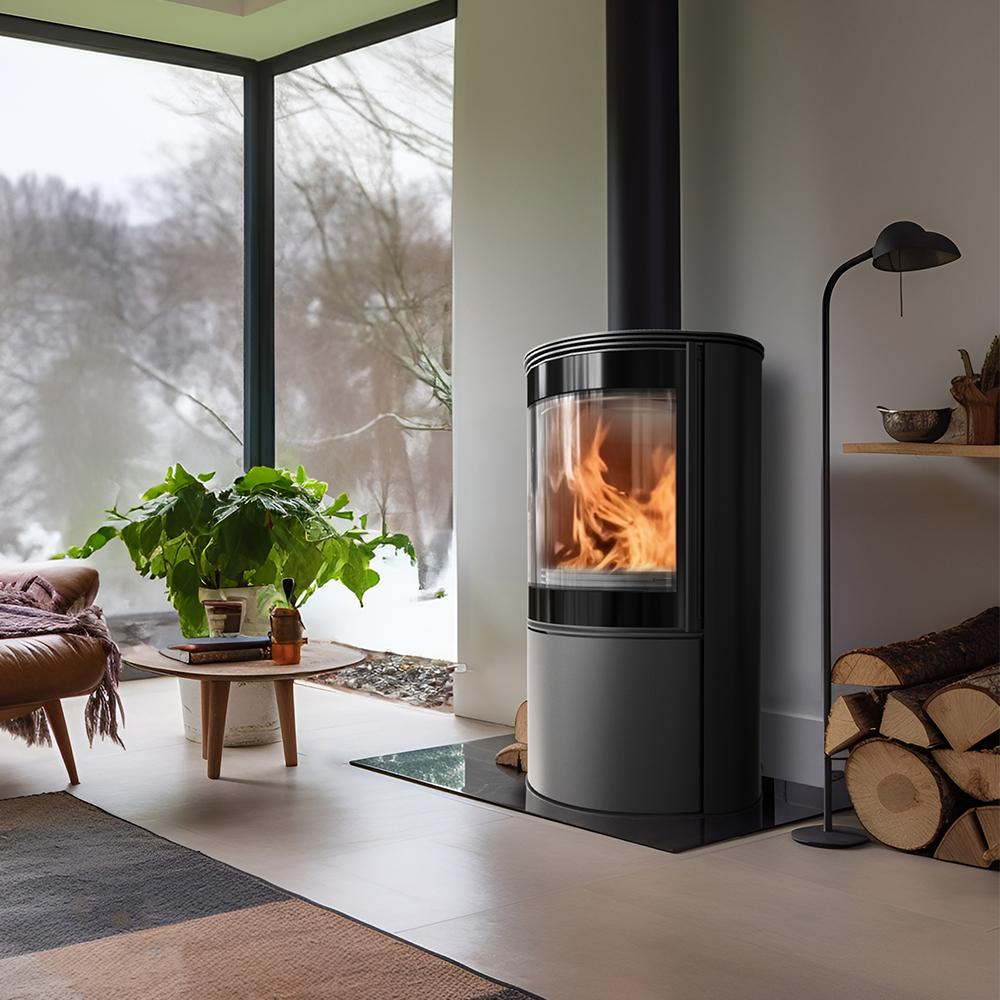 Дровяная стальная печь KRATKI BJORN 10 кВт Ø 150
