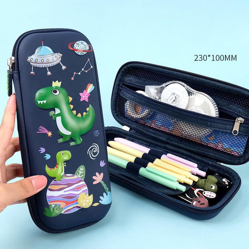 GF Cute 3D Cartoon Pencil Case Large Capacity 3-Layer Multi-functional Stationery Organizer for Primary Middle School Students