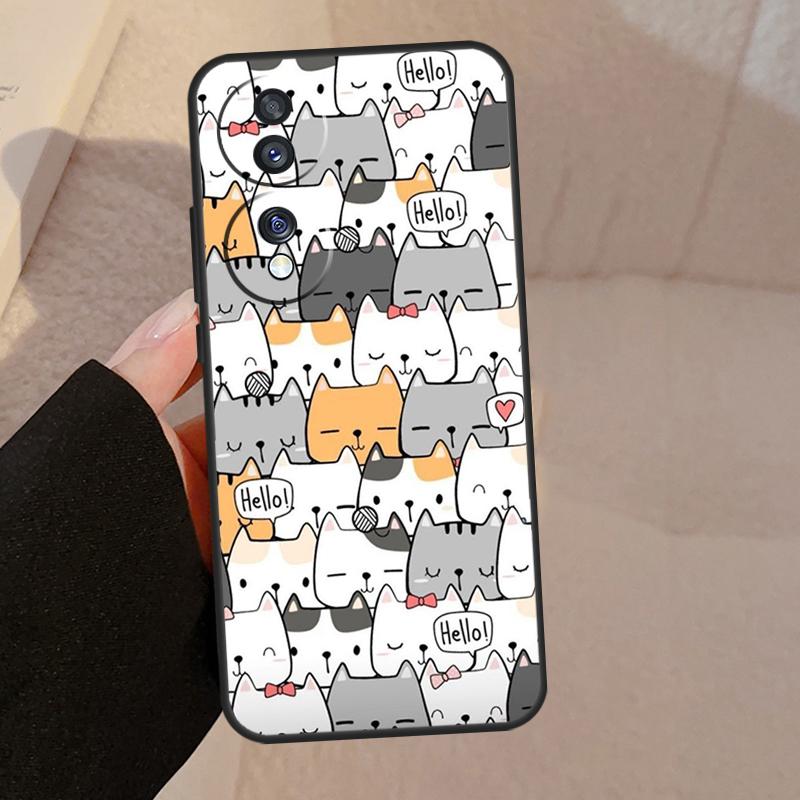 Забавные милые кошки Чехол для Honor Magic 7 6 5 Lite V5 Для Honor 400 Pro 200 50 70 90 X8a X8b X9a X9b X9c Обложка
