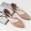 Low Heel Single Woman Spring Pumps Summer Pointed Hollow Sandals Word Belt Fairy Shoes Black Work Shoes Girl Shoes