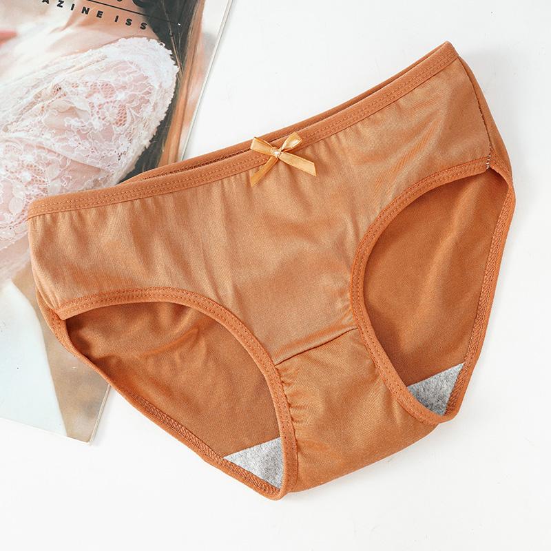 Women Seamless Panties Solid Color Breathable Underpants Mid-waist Briefs Girls Sexy Cute Underwear Briefs