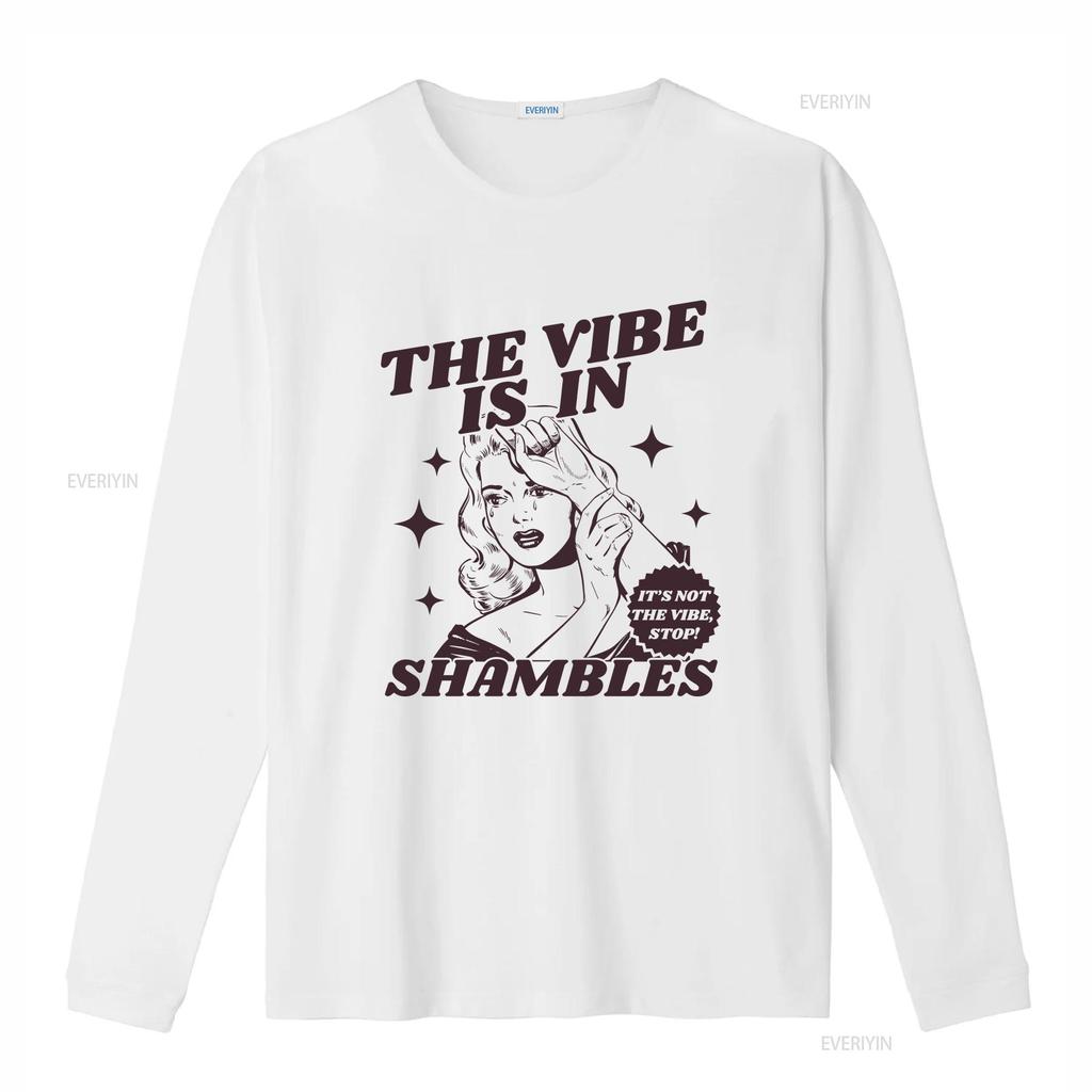 The Vibe Is In Shambles Meme T Shirt Gen Z Slang Funny Its Not Stop Trending vintage Washed designer clothes Stylish streetwear