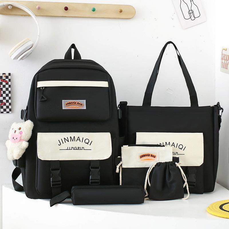 Детский школьный рюкзак Ученики начальной школы Девочки Ученики средней школы Рюкзак из пяти частей Ученики средней школы Студенты Рюкзак