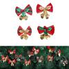Очаровательный миниатюрный набор рождественских бантов-колокольчиков для стильных венков и праздничного декора