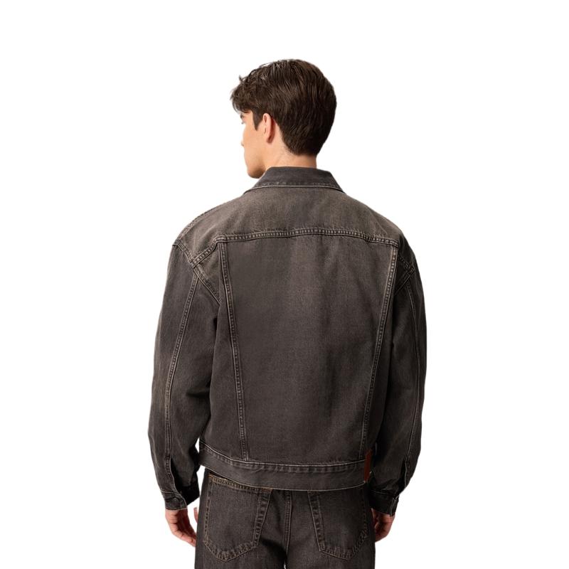Calvin Klein Ретро Американская Джинсовая Куртка Мужская Куртки Джинсовый-Серый 4RB796G